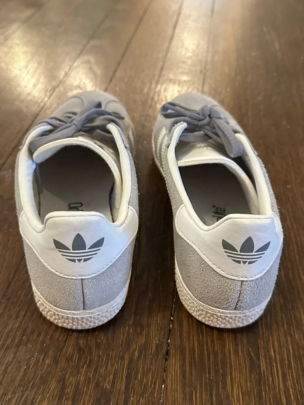 adidas gazelle Suede Sneakers - Light Gray & White